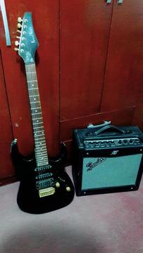 Guitarra photogenic ( Japan ) amplificdor Fender mustang 1 v2