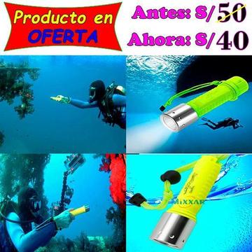 Linterna led ORIGINAL potente acuatica resistente al agua submarina de buceo pesca natacion nautica de calidad