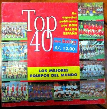 Revista don Balón. Top 40 Los mejores equipos del mundo. España. 2000