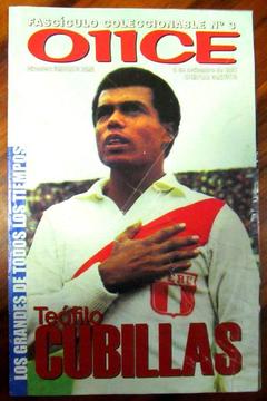 Hugo Sotil y Teófilo Cubillas. Revista ONCE.  – Perú. 1997. Posters Maradona, Romario, Selección Peruana