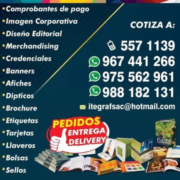 Imprenta delivery #Folletos / Volantes Publicitarios / Sellos / enmicados / empastados / stickers / imanes / boletas