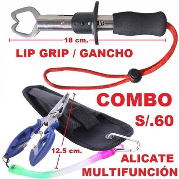 Gancho Y Alicate Multifuncional Pescar Anzuelos Lip Grip de Pesca