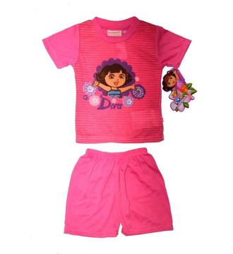 Polo y short talla 4 ropa infantil color rosado fuerte