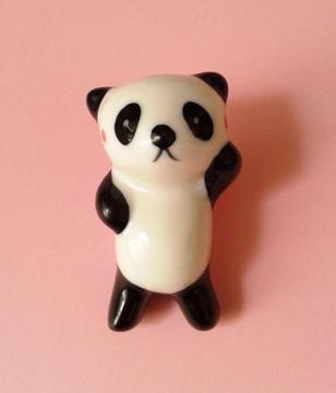 Osito panda pisapapel de cerámica italiana importado oso pandita kawaii