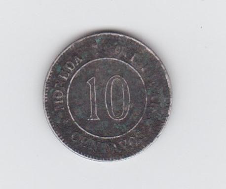 Moneda Peru 10 Centavos 1880