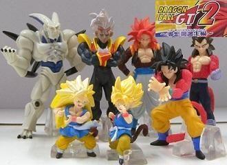 SET COMPLETO FIGURA DRAGON BALL GT 2 BAN DAI BANDAI ORIGINAL COLECCION GOKU GOGETA