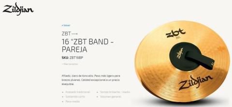 Platillo de Banda Zildjian Zbt 16