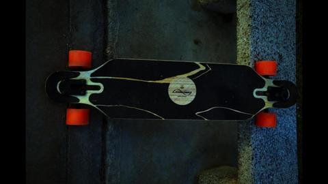 skate longboard downhill naranja flex 1 loaded