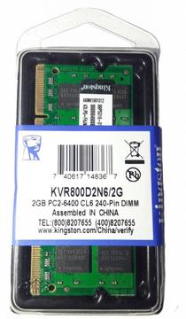 Memoria SODIMM DDR2 2 gb 800 mhz Kingston nuevo para laptop