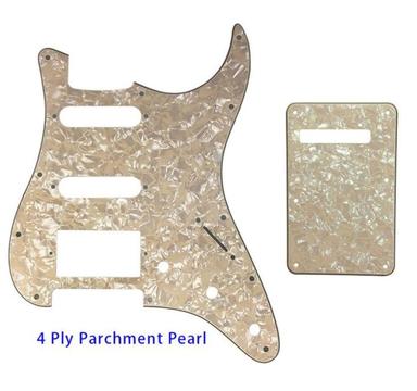 Pickguard Stratocaster Mx Usa Fender Parchment Con Tapa