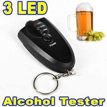 Mini Alcohol Test Alcoholimetro Llavero Linterna Led