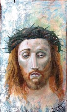 Pintura Cristo con Corona