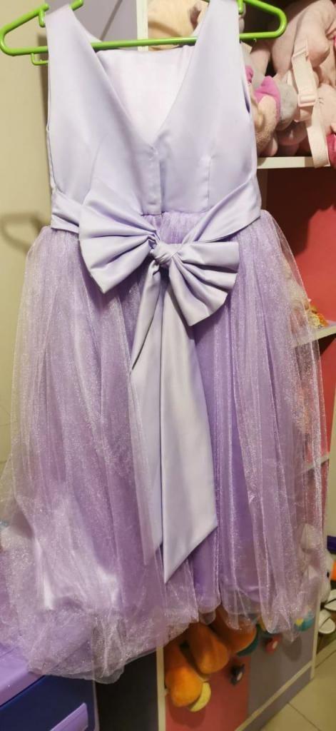 vestido de promocion para niña lila bb
