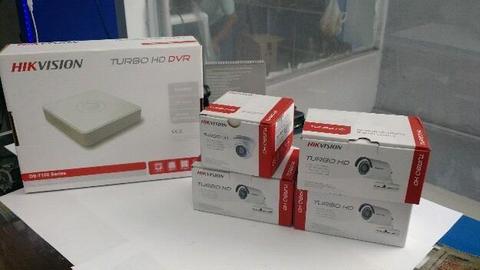 Kit de 4 Camaras Turbo HD 720P Hikvision, Disco 1TB
