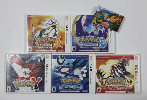 NINTENDO 3DS POKEMON ULTRA LUNA/SOL, POKEMON OMEGA RUBI/ ALPHA SAPHIRE - TIENDATOPMK