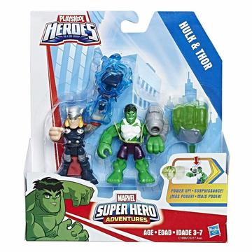 Marvel - Playskool Heroes - 2x Pack - Thor Y Hulk - Hasbro - Regalo Navidad