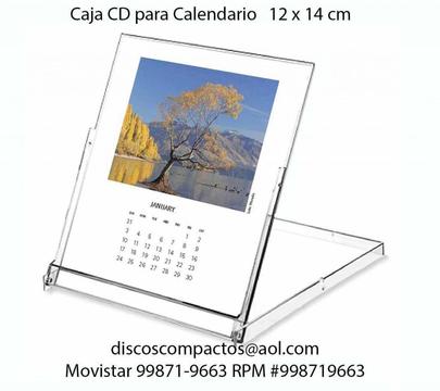 Caja CD Calendario, Caja Almanaque Cd, Caja CD para almanaque, Bandejas de Acrilico CD DVD, CD Tray